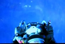 L’austrian Felix Baumgartner a capitat a far lo saut estratosferic en sautant dempuèi mai de 39 000 mètres