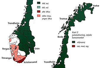 Mapas d'un manual escolar norvegian