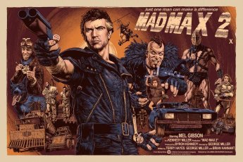 Una illustracion alternativa en omenatge a Mad Max: lo guerrièr de la rota, realizat per Chris Weston. Encara ara aquel filme toca l’imaginacion