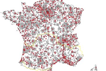 Correspondéncia deus blocatges deus Gilets Jaunes (17.11.18) e las airas urbanas en França