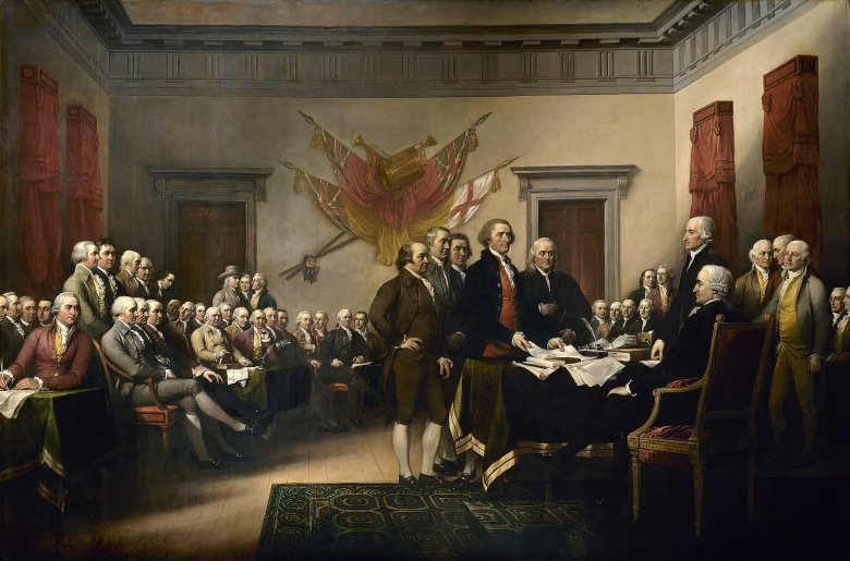 Lo famós tablèu "La Declaracion d'Independéncia" de John Trumbull (1819)