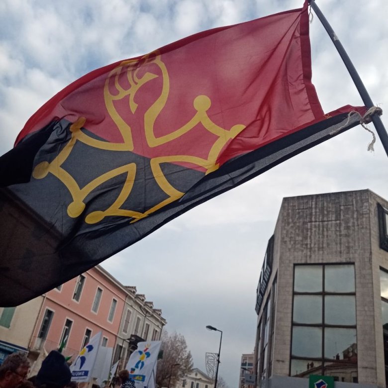 A Montelaimar, durant una manifestacion del començament del mes