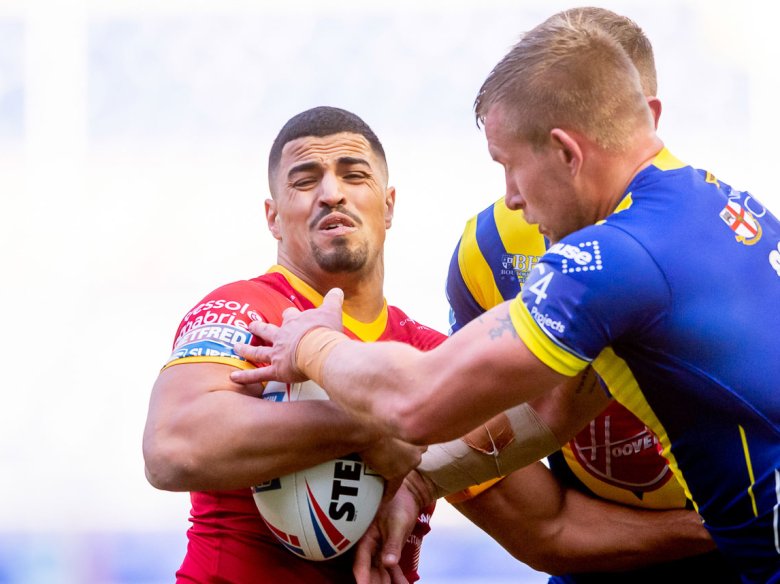 Contra Warrington, l’alièr dels Dragons catalans Fouad Yaha marca son seten ensag de la sason